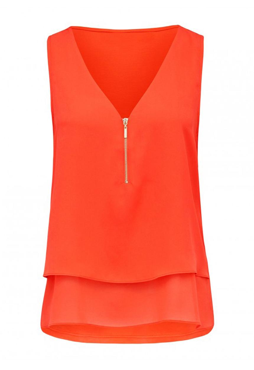 Forever New (Spree) - Gardenia Zip Front Tank Orange