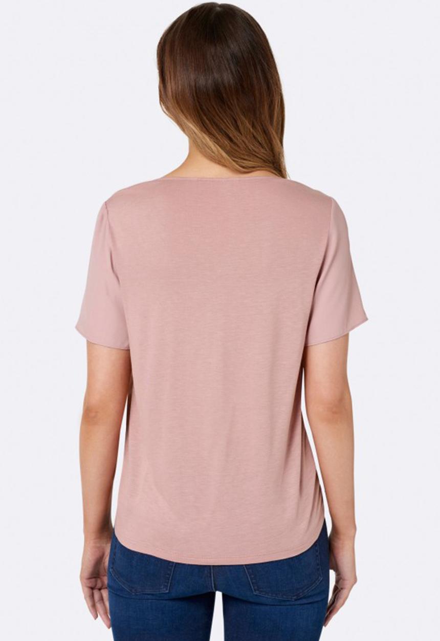 Forever New (Spree) - Tilly Tie Front Tee Pale Pink