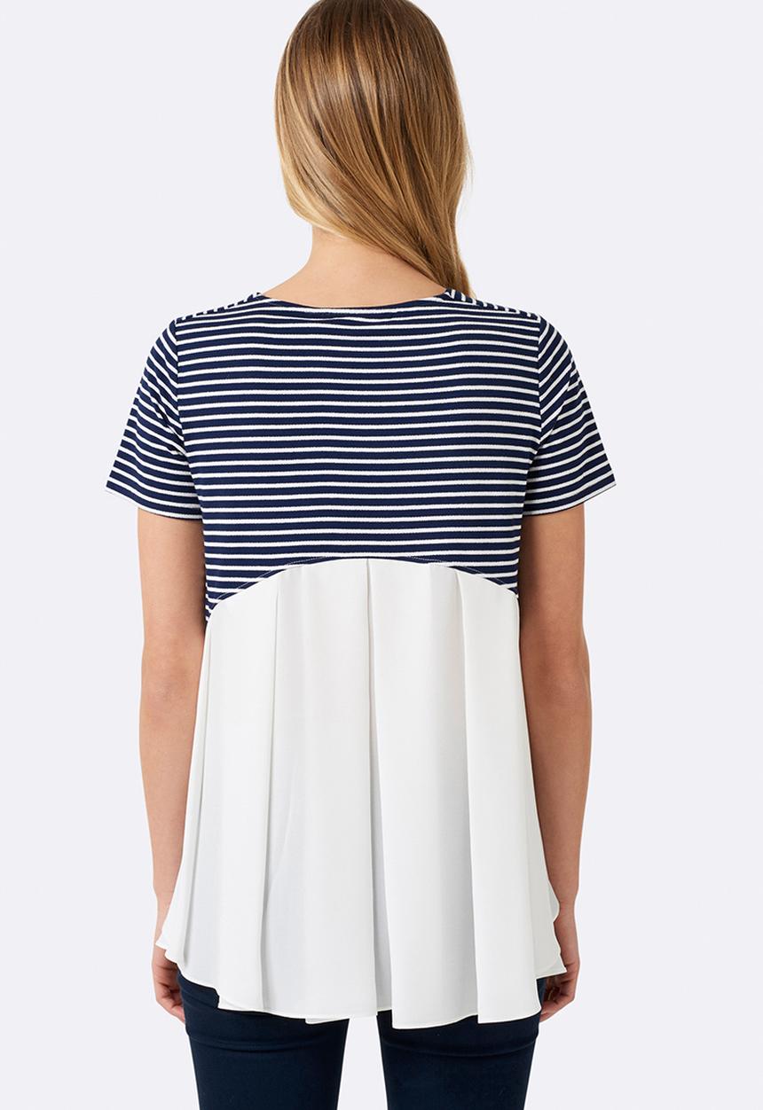 Forever New (Spree) - Mariah Woven Back Jersey Tee Multi-colour