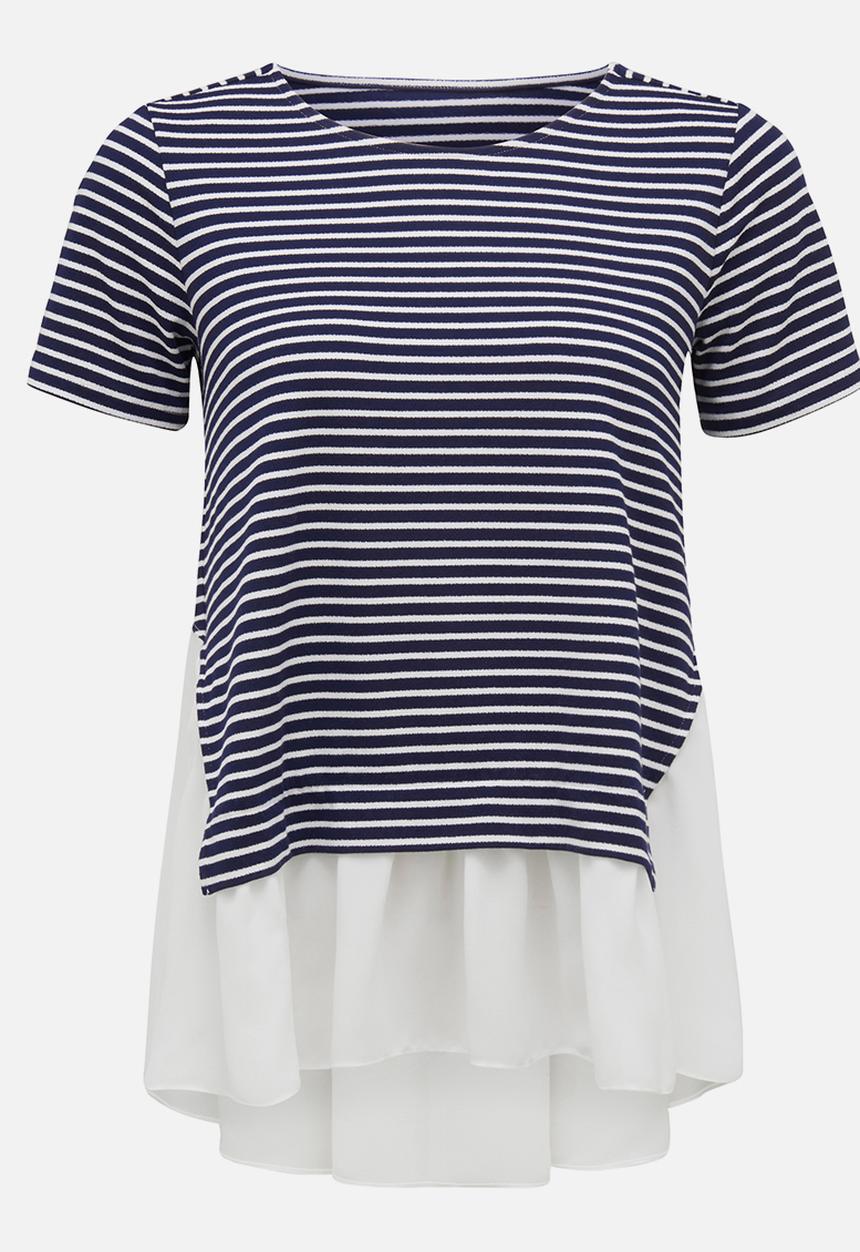 Forever New (Spree) - Mariah Woven Back Jersey Tee Multi-colour