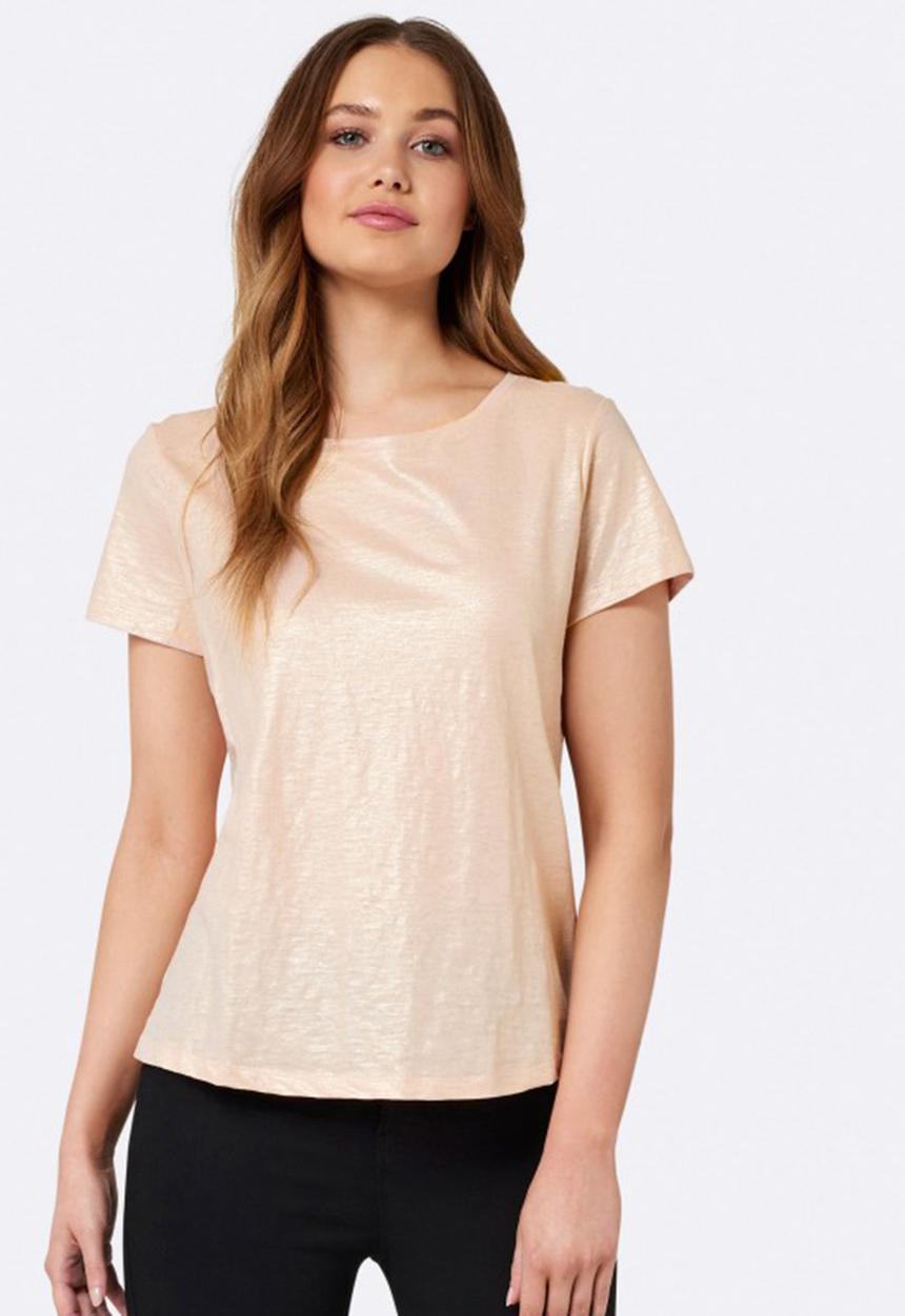 Forever New (Spree) - Raven Metallic Spra Foil Tee Gold