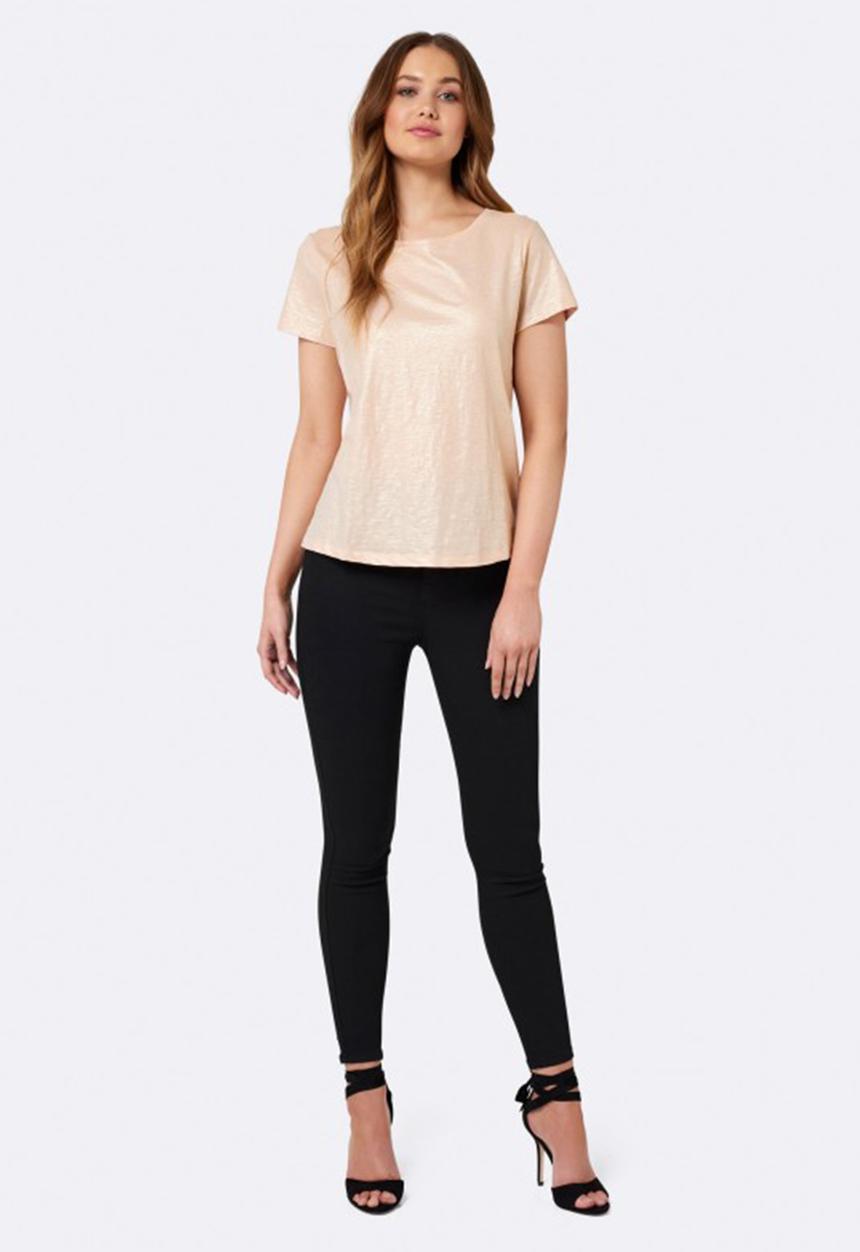 Forever New (Spree) - Raven Metallic Spra Foil Tee Gold