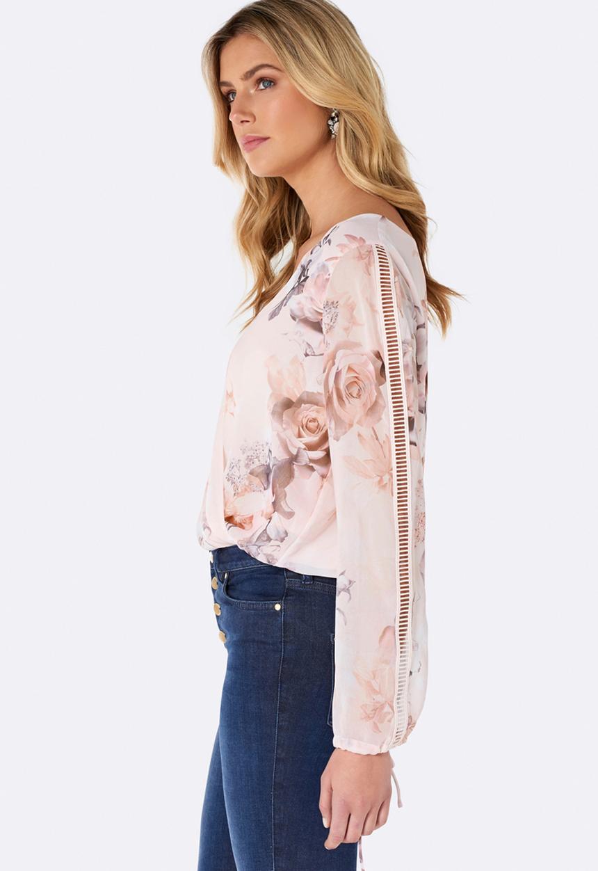 Forever New (Spree) - Dahlia Wrap Bodysuit Pale Pink