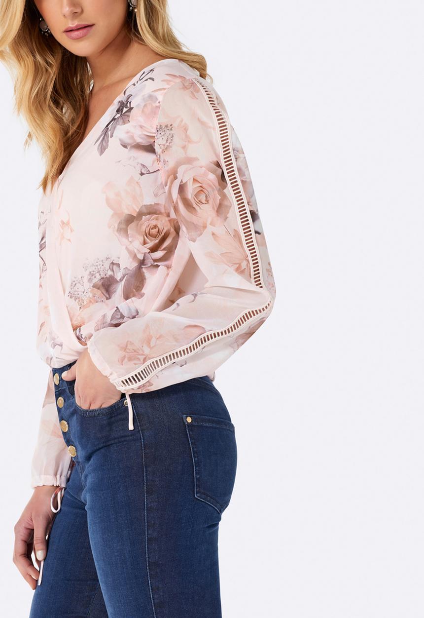 Forever New (Spree) - Dahlia Wrap Bodysuit Pale Pink