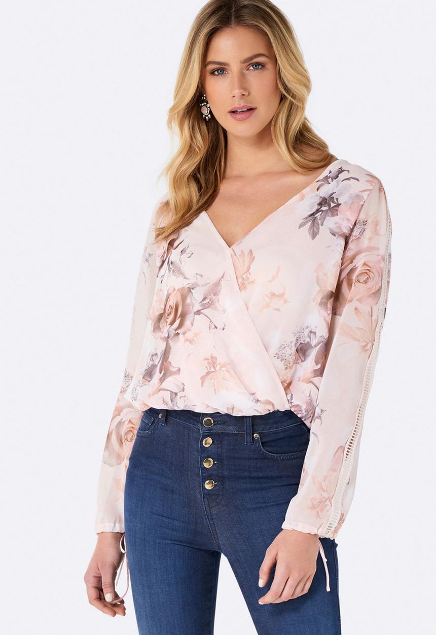 Forever New (Spree) - Dahlia Wrap Bodysuit Pale Pink