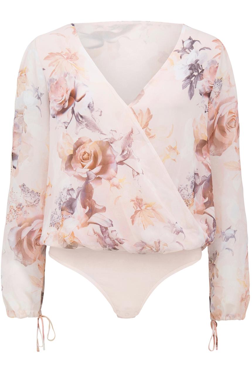 Forever New (Spree) - Dahlia Wrap Bodysuit Pale Pink