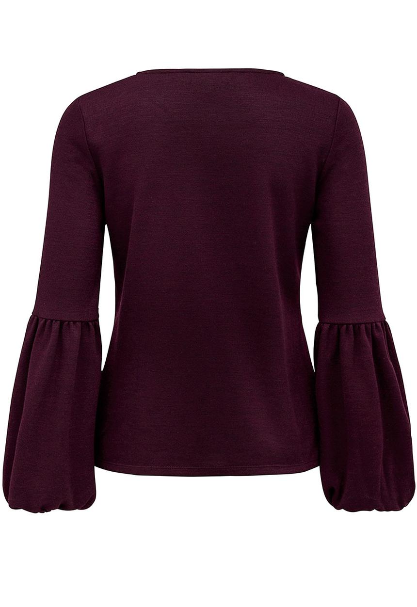 Forever New (Spree) - Tiffany Balloon Sleeve Top Burgundy