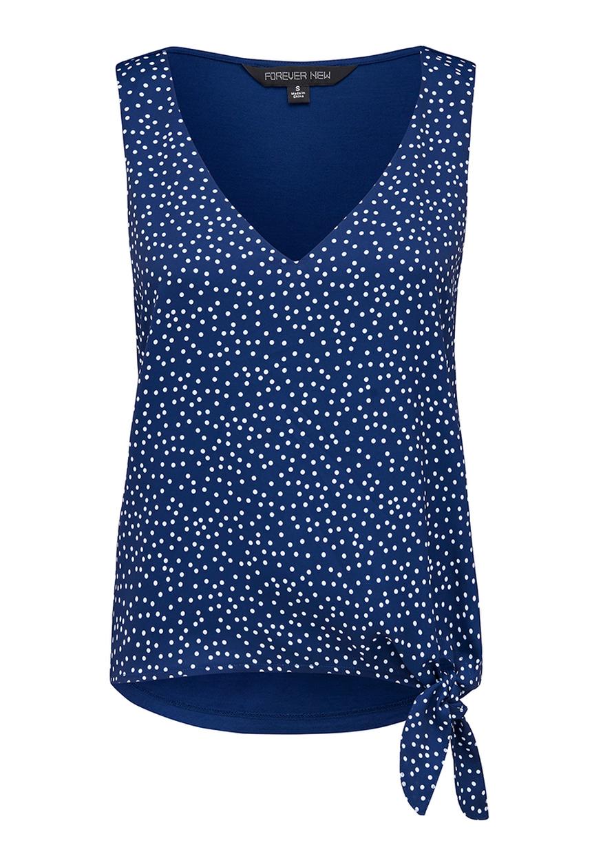 Forever New (Spree) - Milly Side Tie Tank Navy