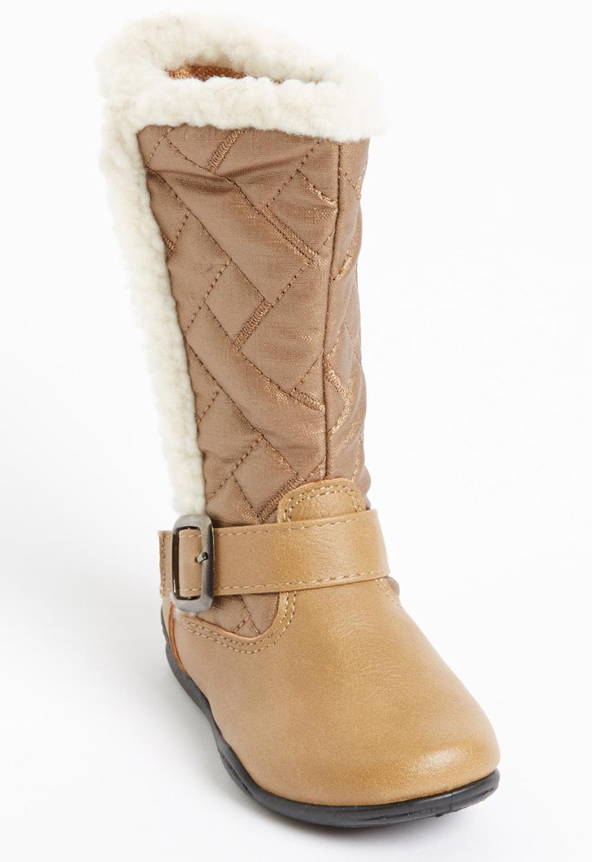 Jumbo - Boot with Fur Detail Mid Brown