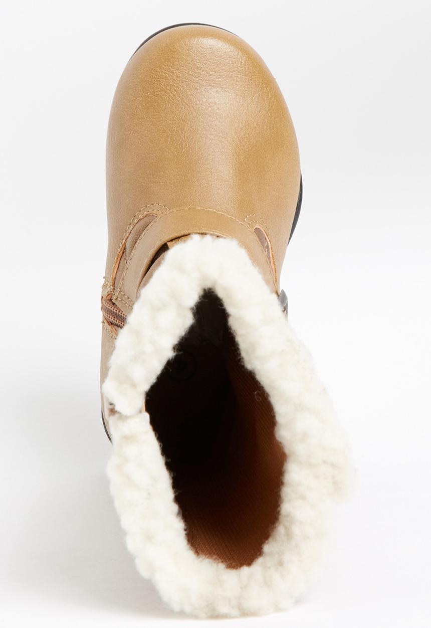 Jumbo - Boot with Fur Detail Mid Brown