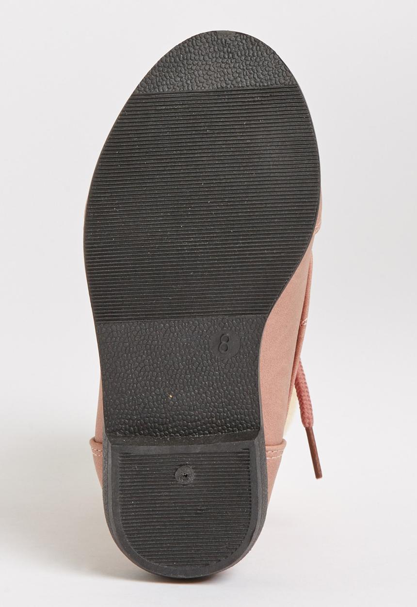 Jumbo - Lace Up Fur Boot Mid Pink