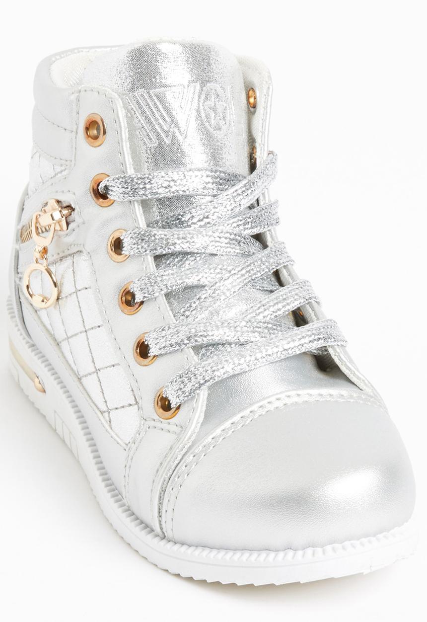 Jumbo - Lace Up Sneaker Silver