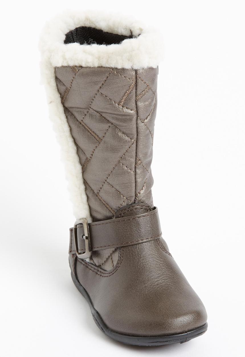 Jumbo - Boot with Fur Detail Mid Grey
