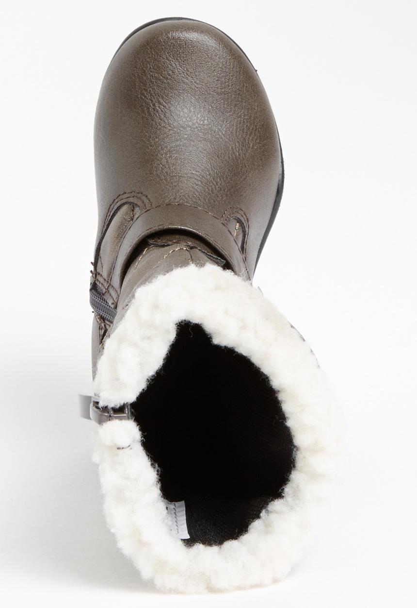 Jumbo - Boot with Fur Detail Mid Grey