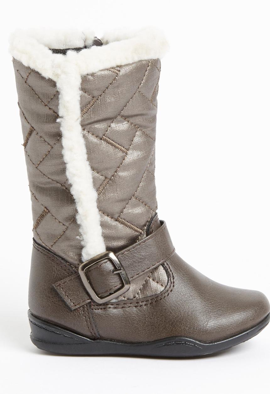 Jumbo - Boot with Fur Detail Mid Grey