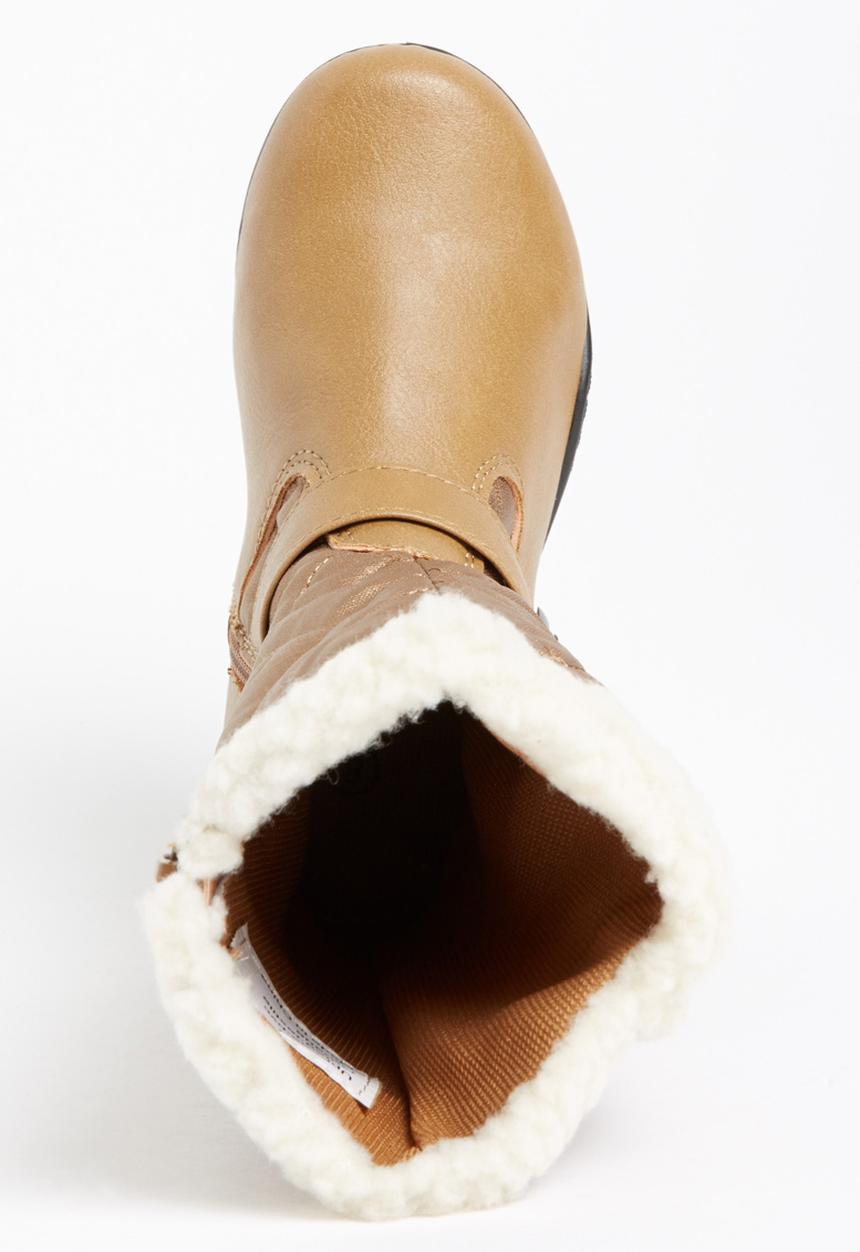 Jumbo - Boot with Fur Detail Mid Brown