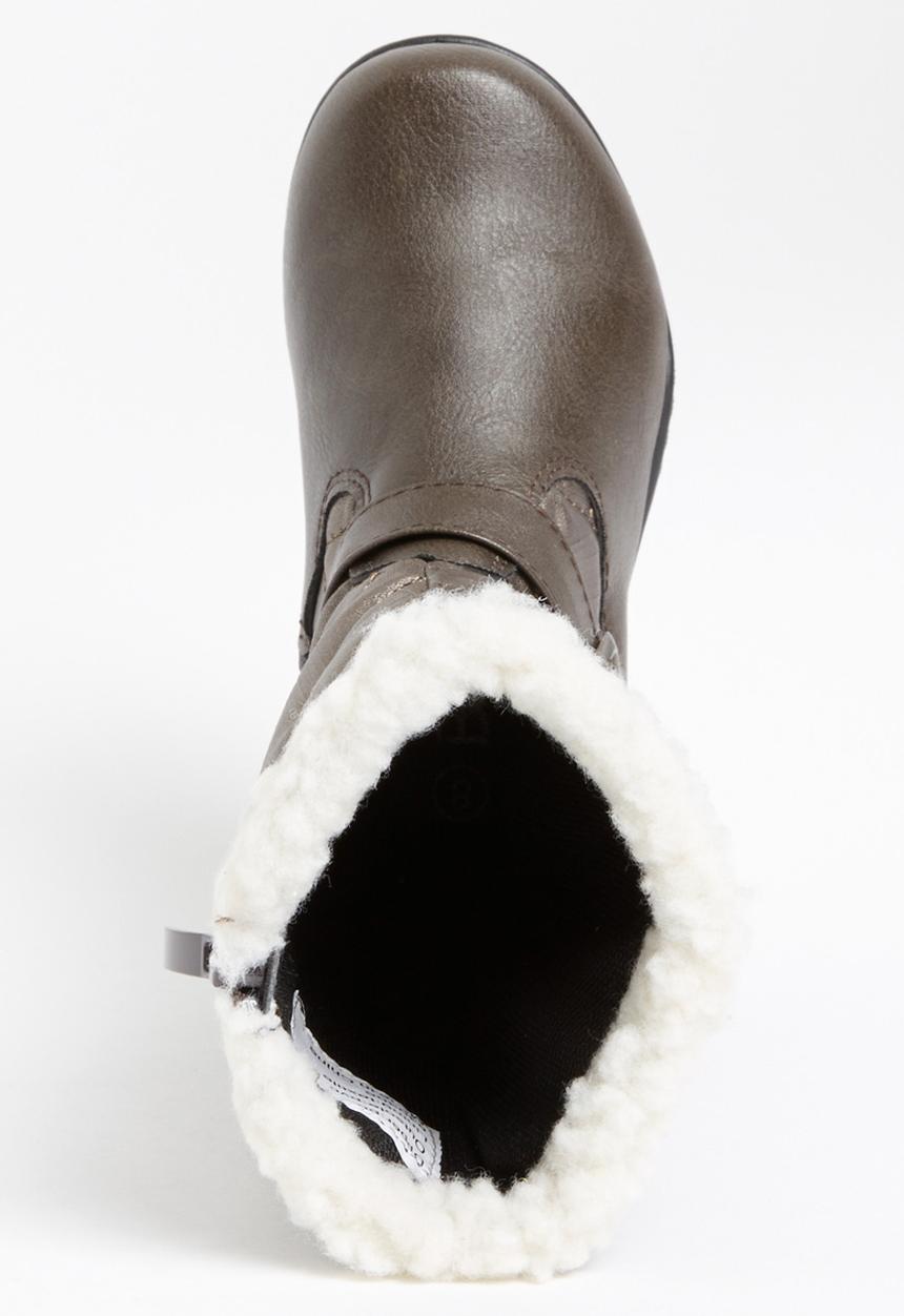 Jumbo - Boot with Fur Detail Mid Grey