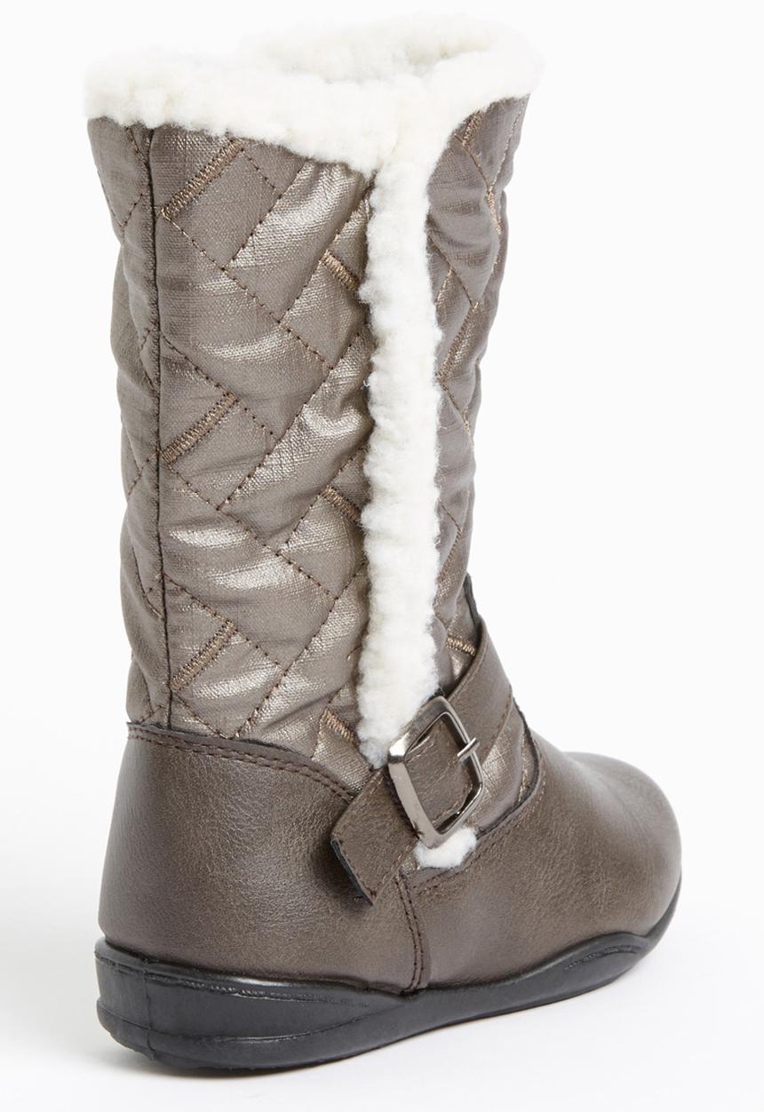 Jumbo - Boot with Fur Detail Mid Grey