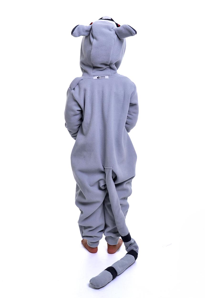 aFREAKa Clothing - Lemur Onesie Grey