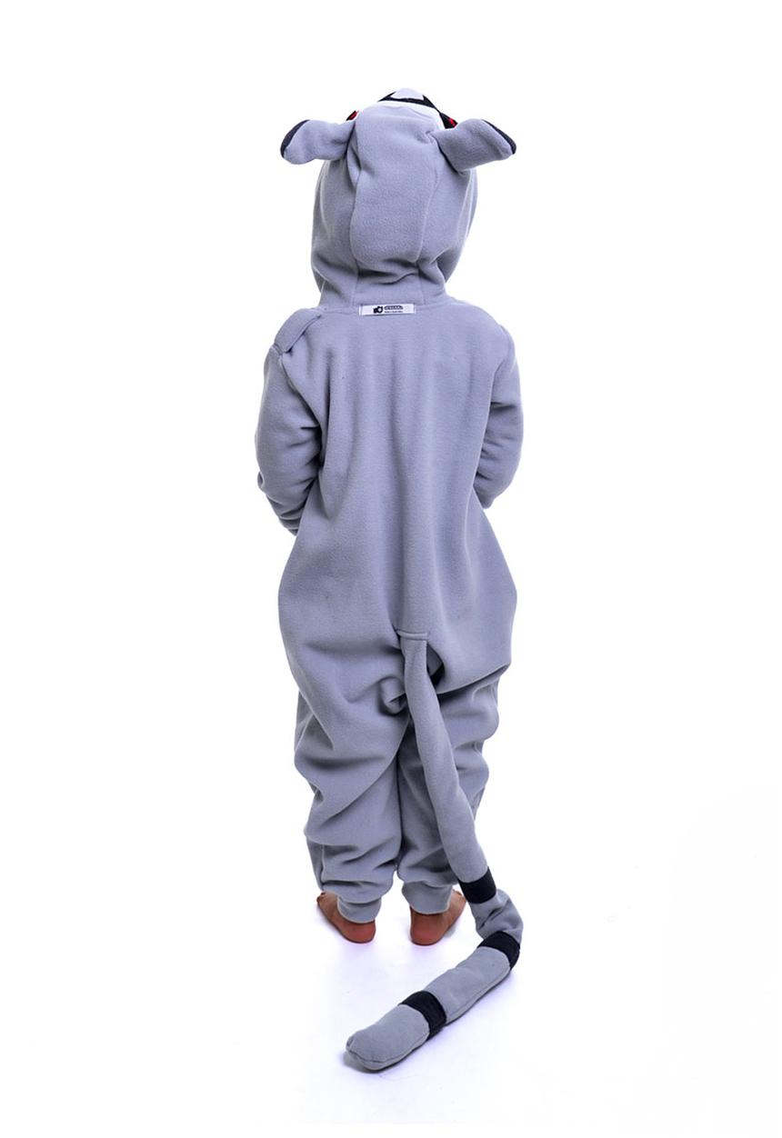 aFREAKa Clothing - Lemur Onesie Grey