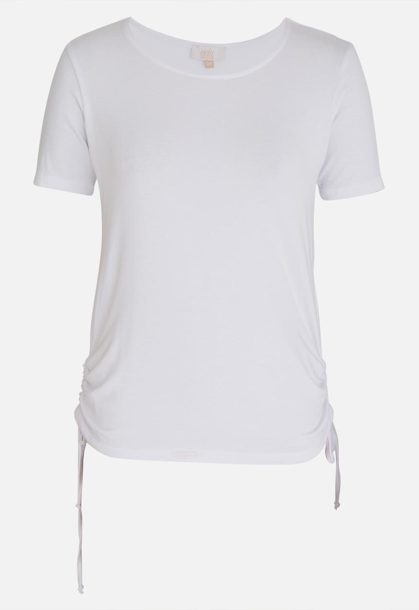 edit - Side-tie Detail Knit Top White