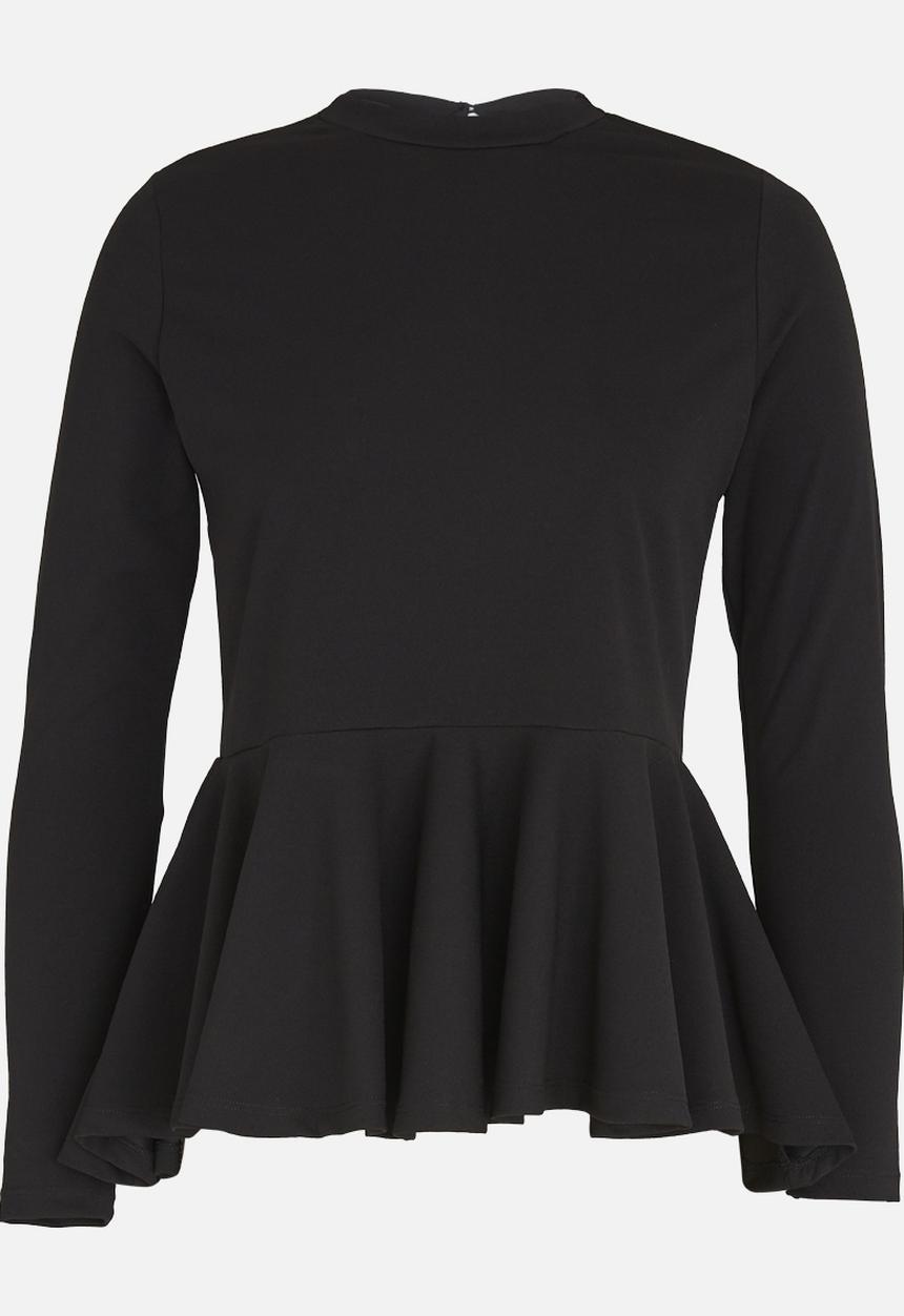 c(inch) - Peplum T-shirt Black