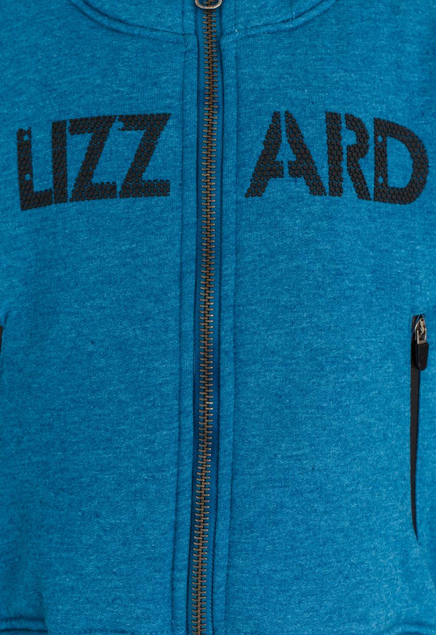Lizzard - Quill Zip Thru Hoodie Mid Blue