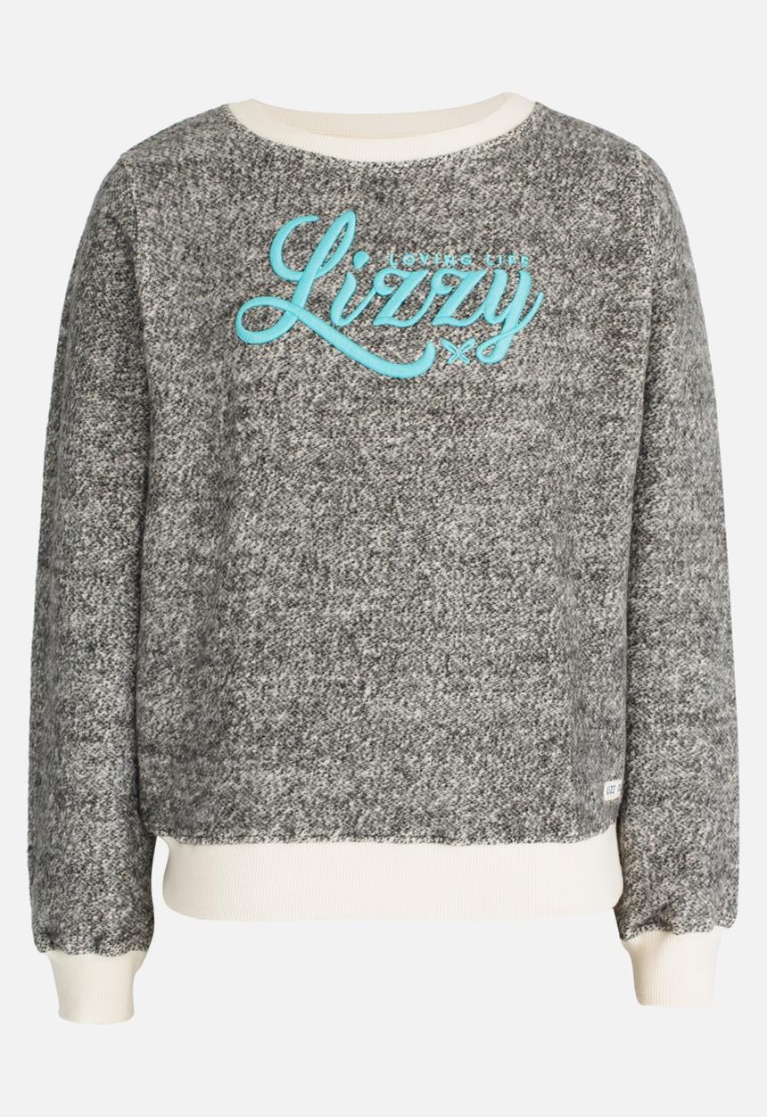 Lizzy - Karma Printed Sweat Top Grey