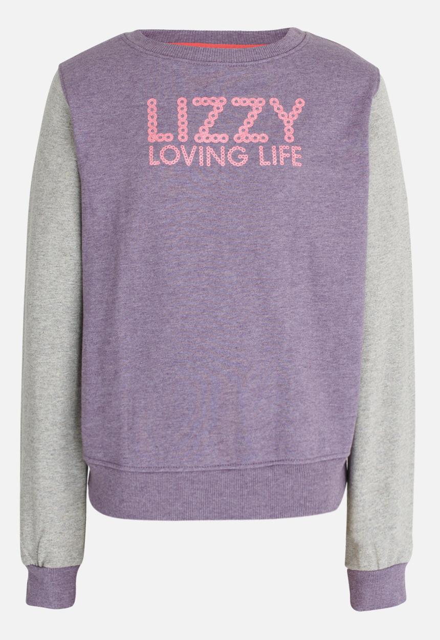 Lizzy - Marianne Printed Sweat Top Pale Purple