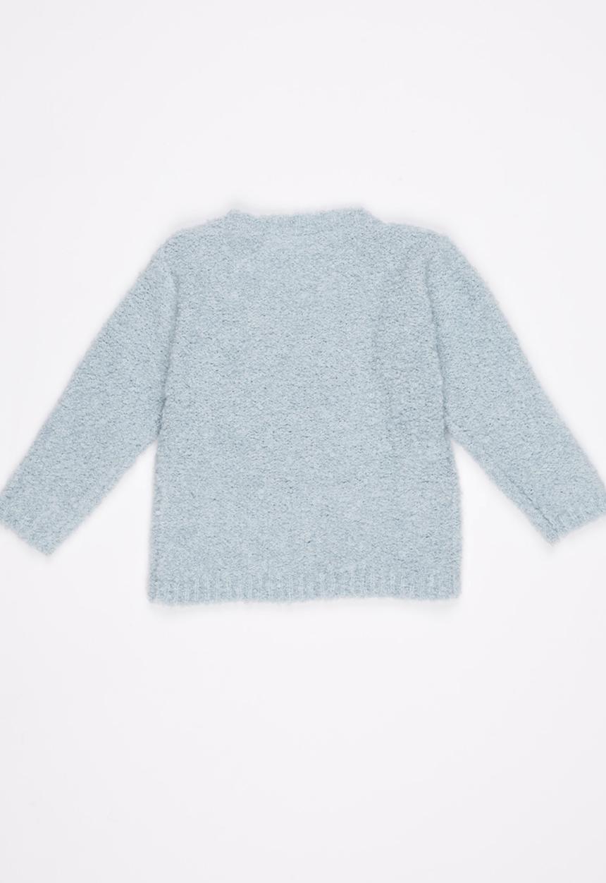 Luke & Lola - Boys Bear Fluffy Knit Pale Blue
