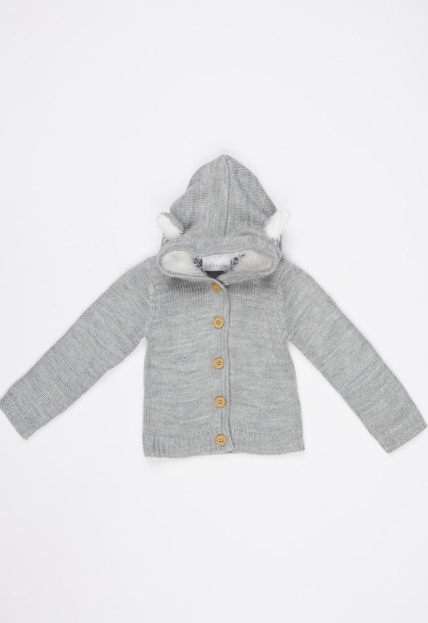 Luke & Lola - Bunny Ear Knit Mid Grey
