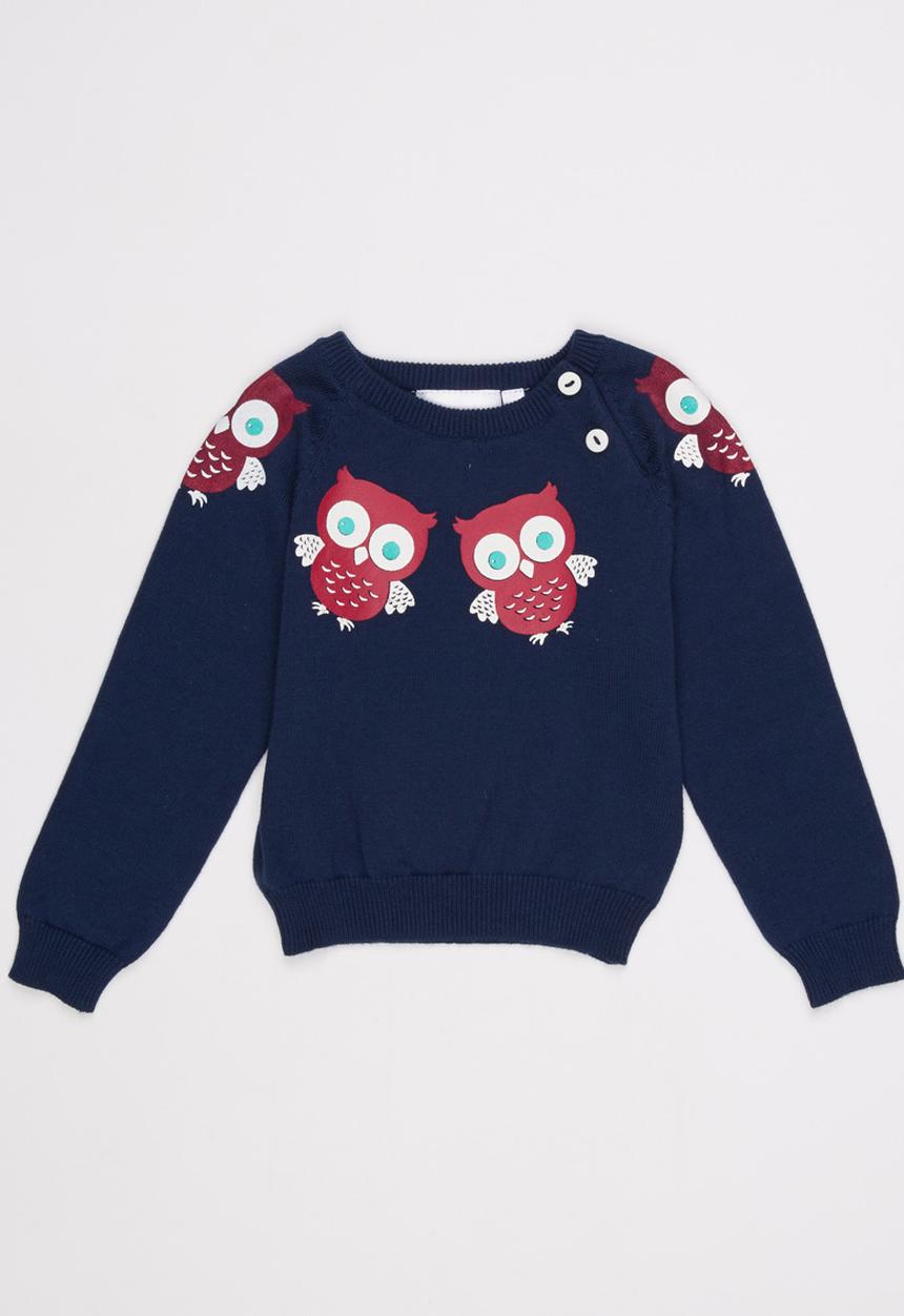 Luke & Lola - Owl Knit Navy