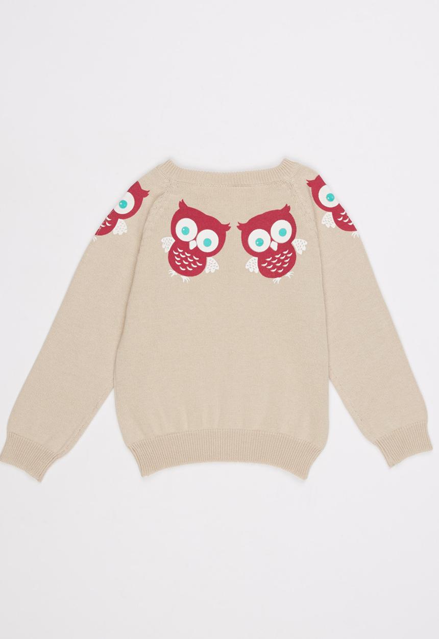 Luke & Lola - Owl Knit Neutral