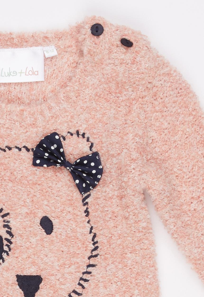 Luke & Lola - Bear Fluffy Knit Pale Pink