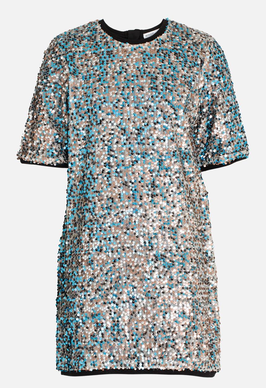 MINOTI - All Over Sequin Dress Silver