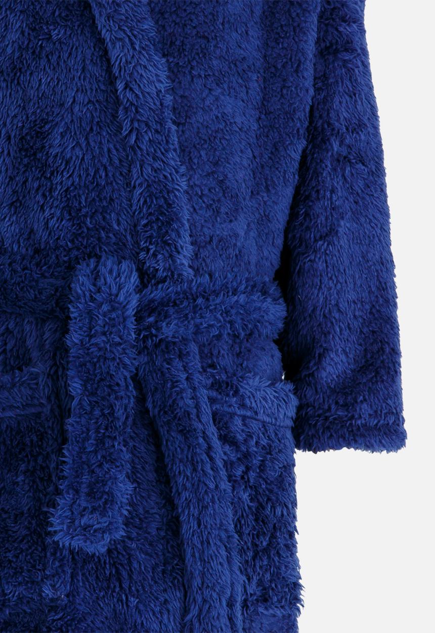 MINOTI - Fleece Hoodie Robe Navy