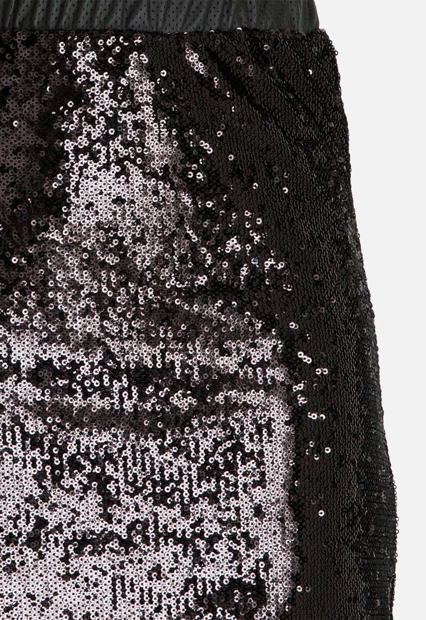 MINOTI - Sequin Skirt with PU Waistband Black