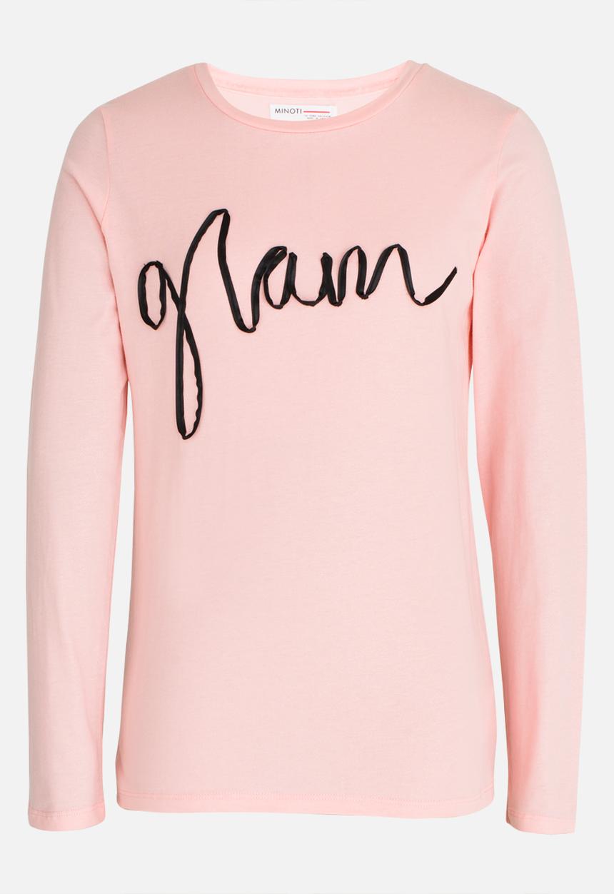 MINOTI - Fog Foil Slub Top Pale Pink