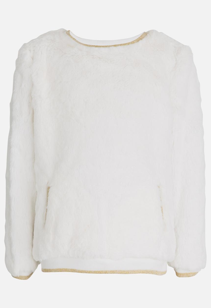 MINOTI - Jumper with lurex binding detail - cream