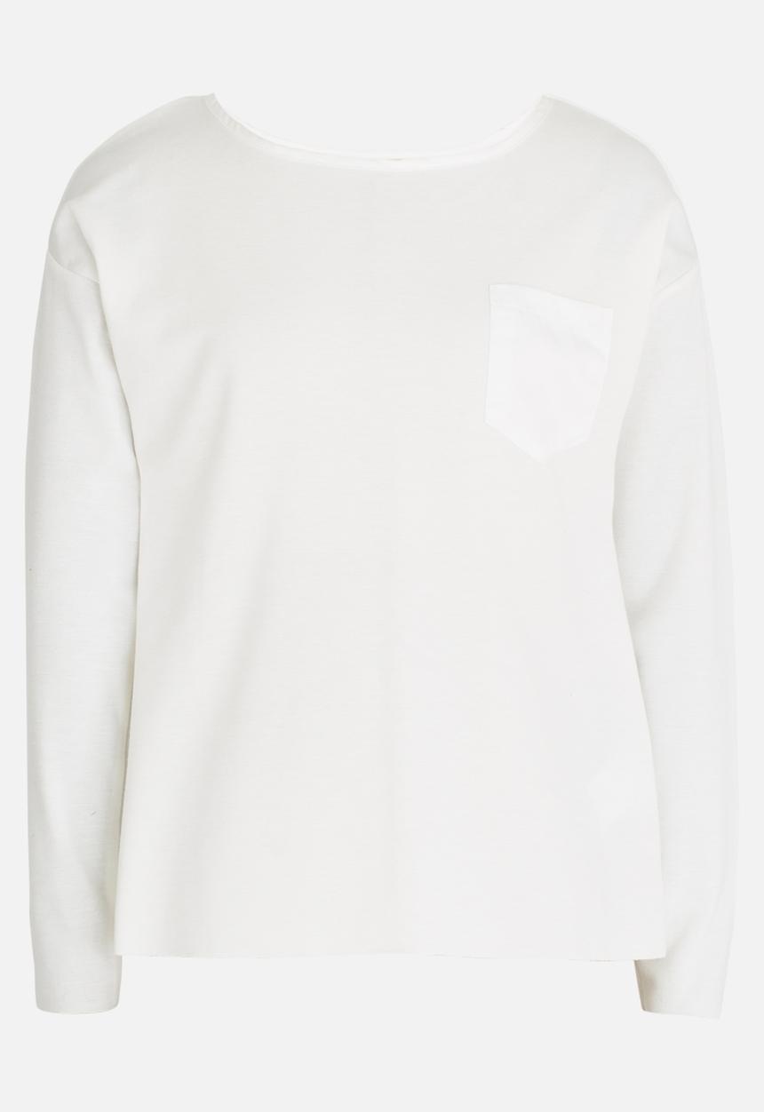 MINOTI - Raw Edge Top with Back Satin Bow Off White