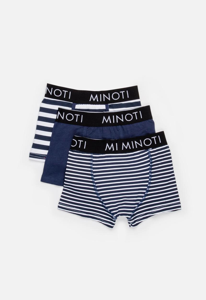 MINOTI - 3 Pack Monochrome Boxer Trunks Black and White