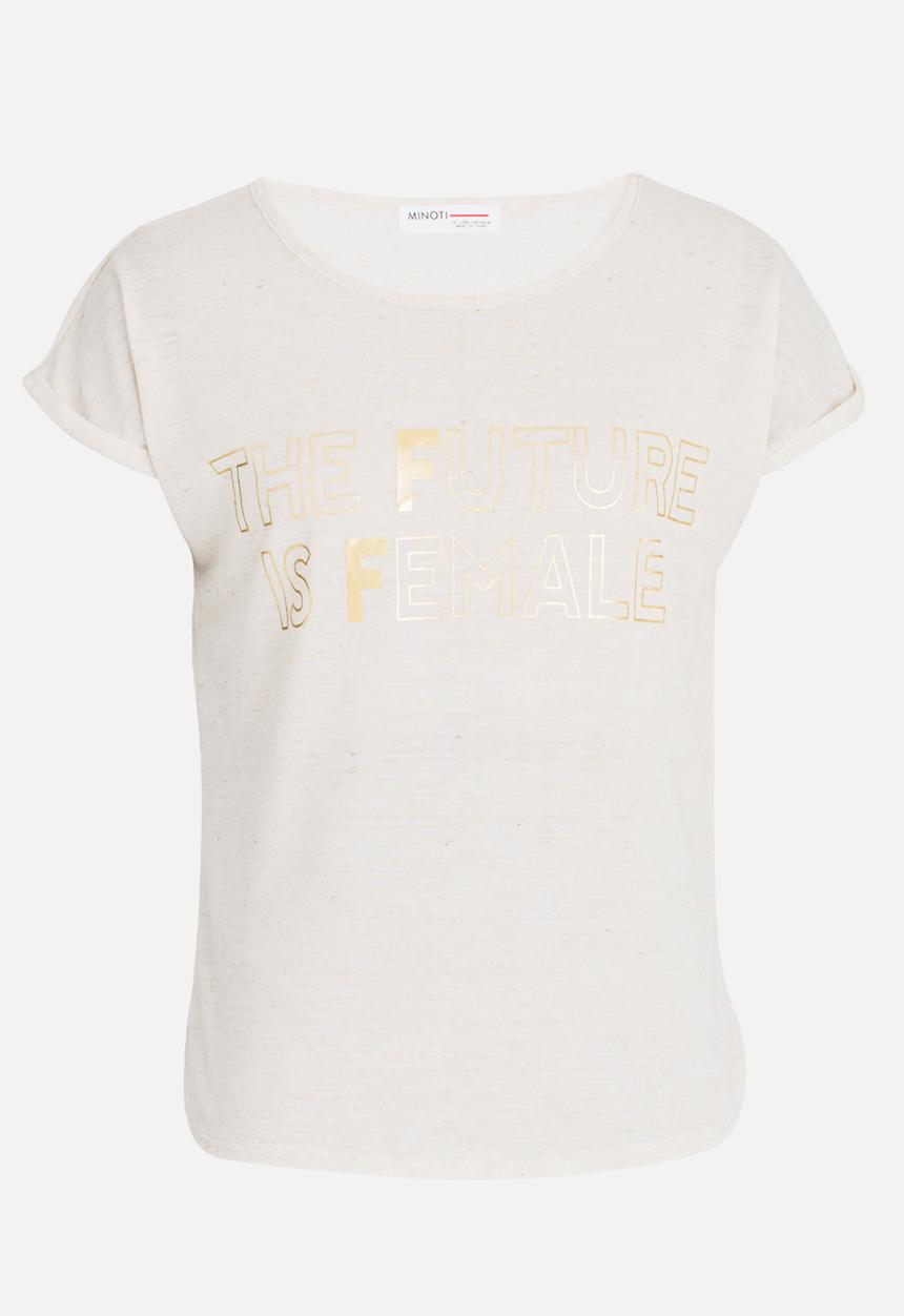 MINOTI - Shimmer Printed Tee Beige