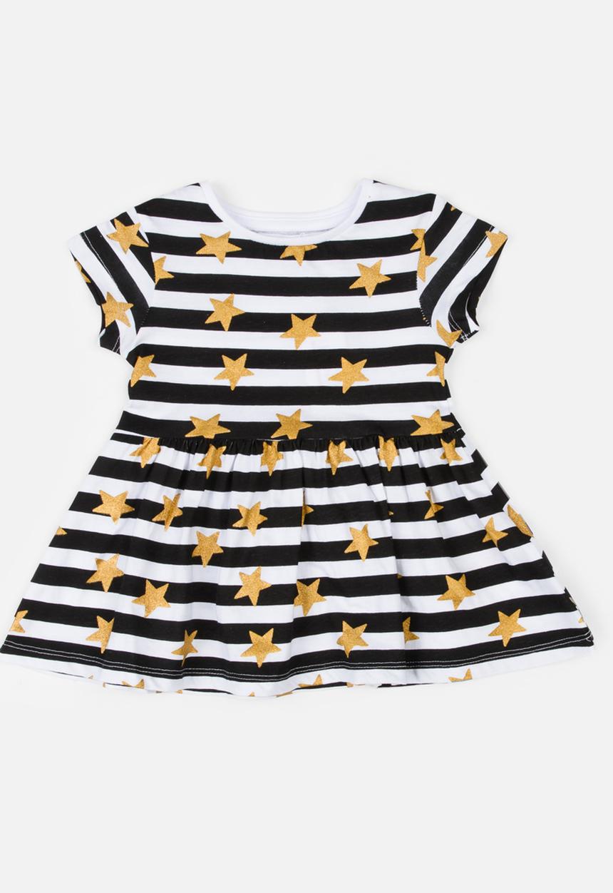 MINOTI - Basic Stripe AOP Jersey Dress Multi-colour