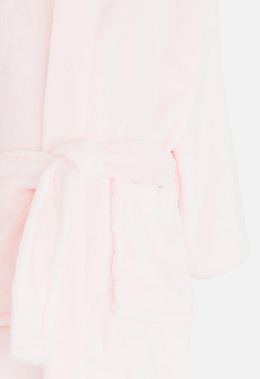 MINOTI - Fox Belted Hoodie Robe Pale Pink