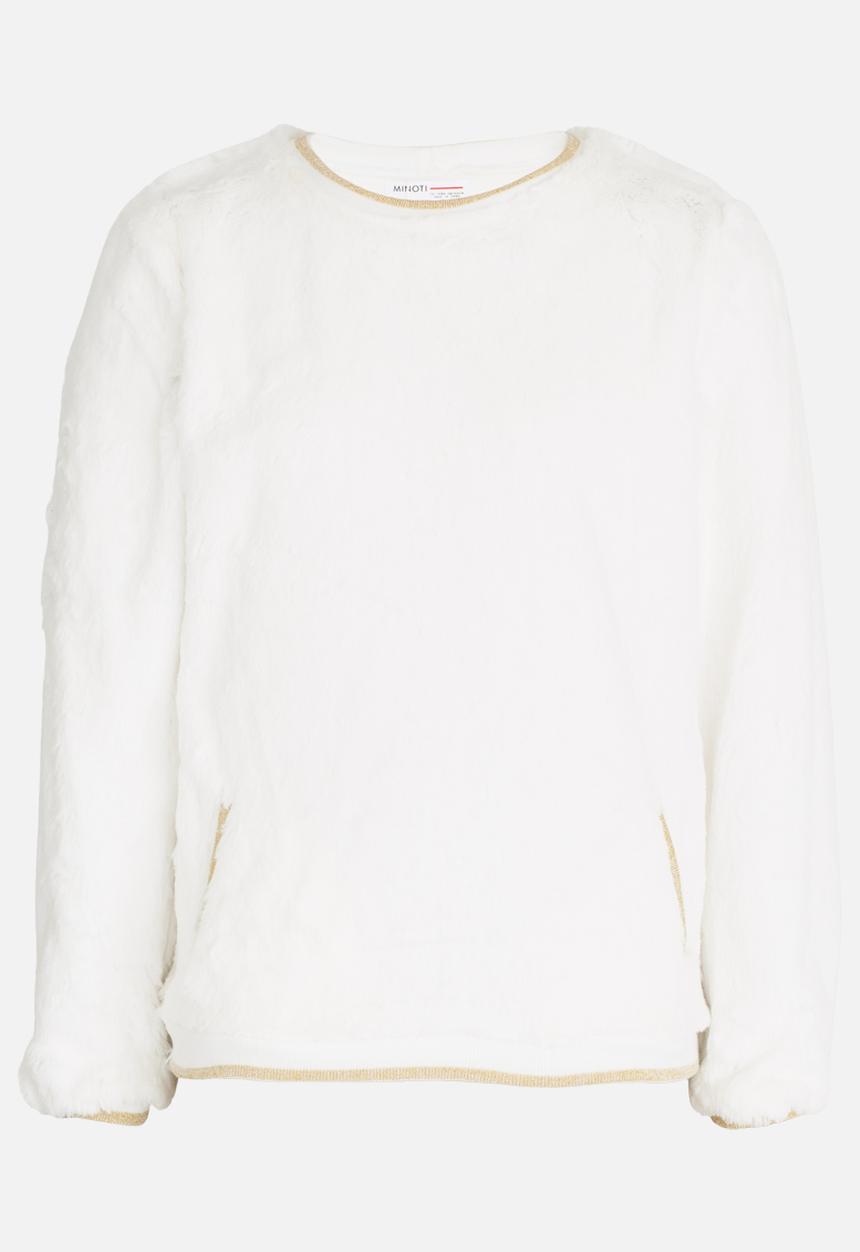 MINOTI - Jumper with lurex binding detail - Off White