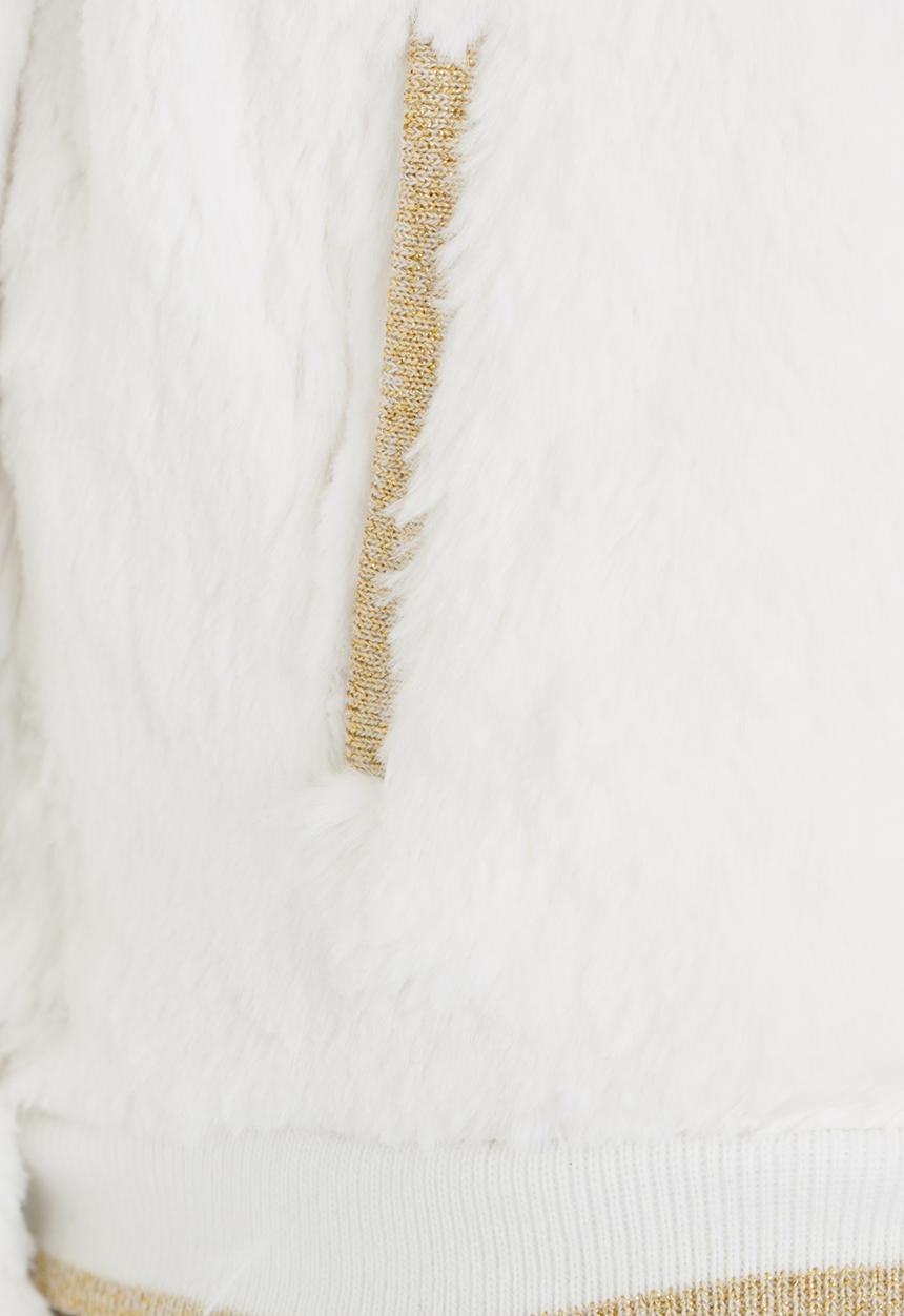 MINOTI - Jumper with lurex binding detail - Off White
