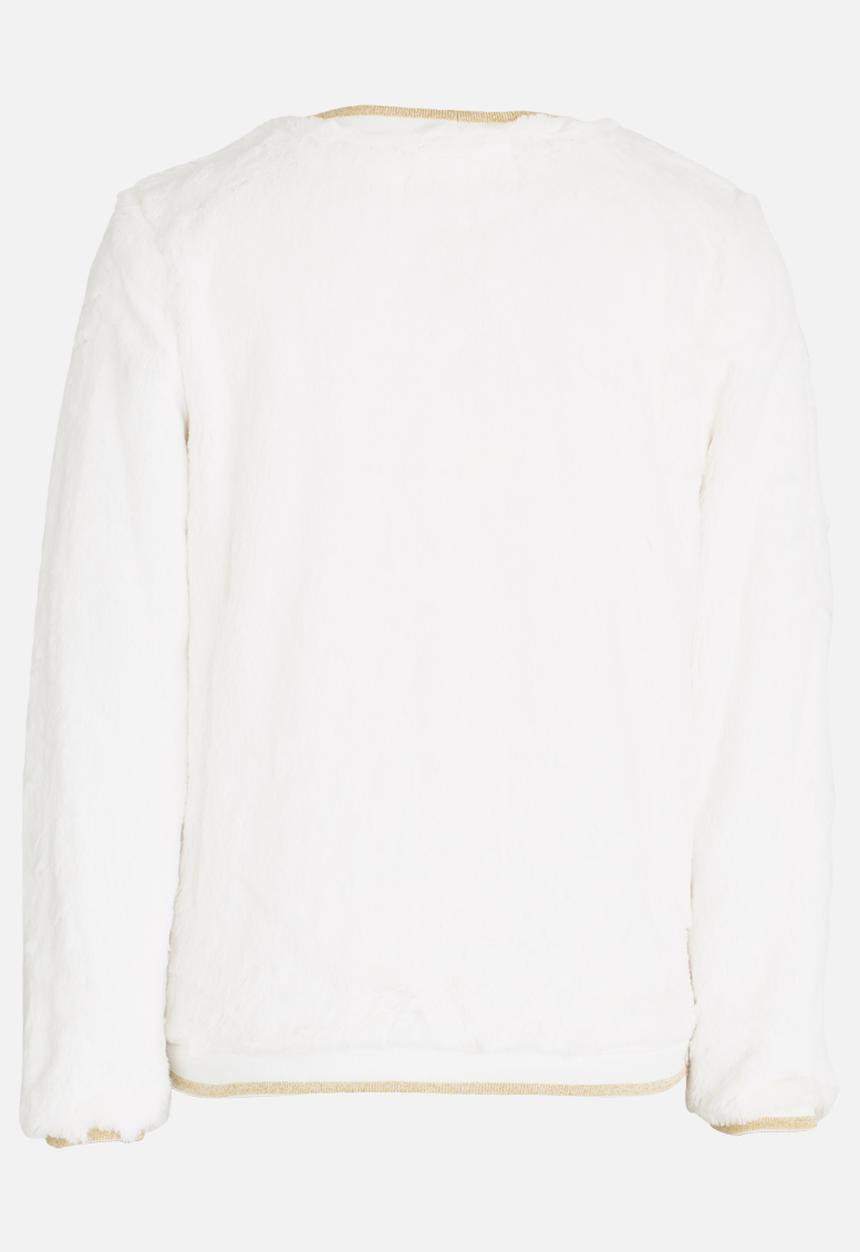 MINOTI - Jumper with lurex binding detail - Off White