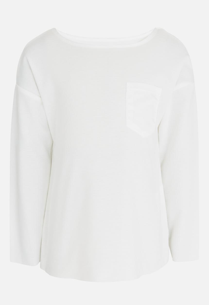 MINOTI - Raw Edge Top with Back Satin Bow Off White