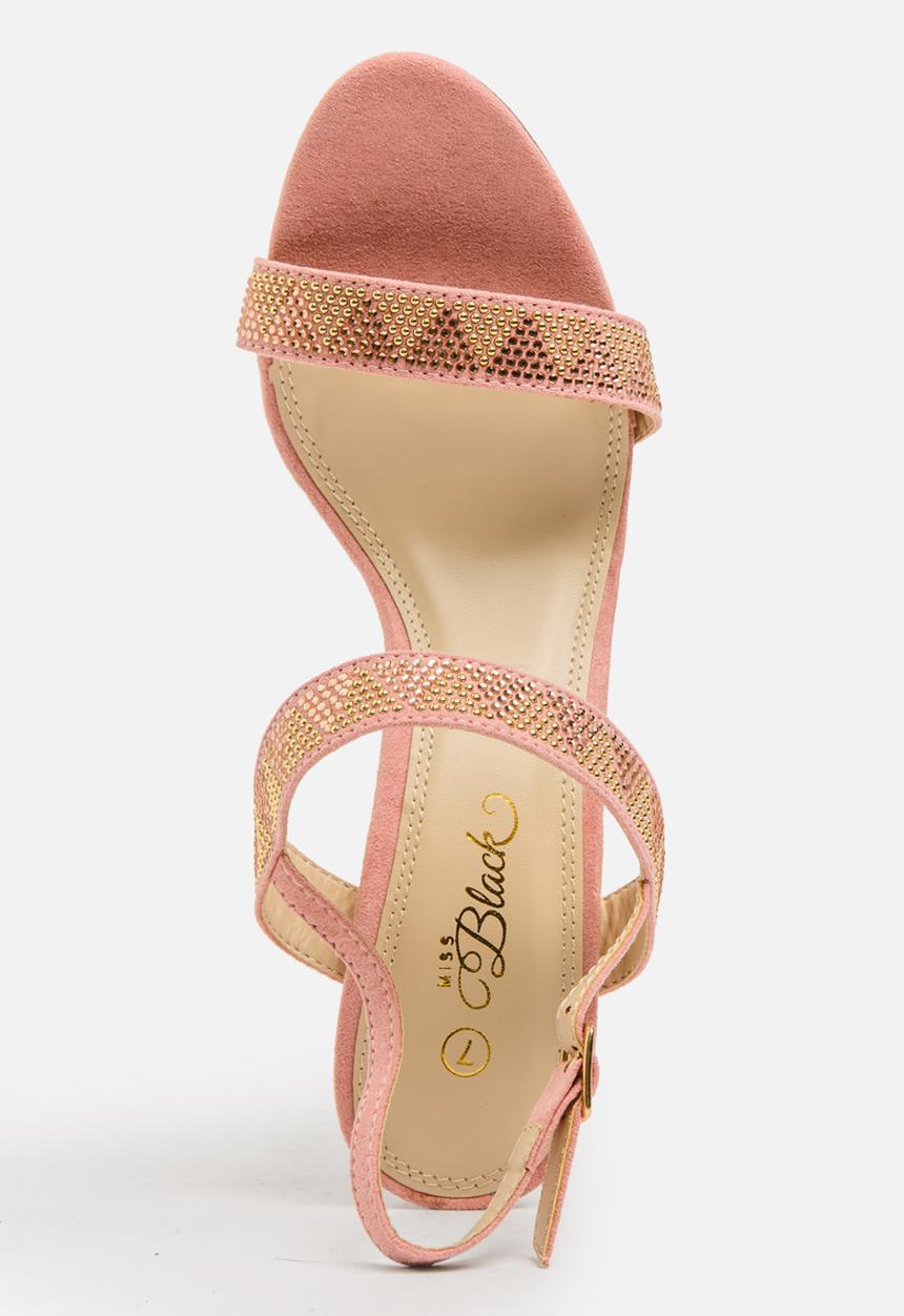 Miss Black - Riley heel - pale pink