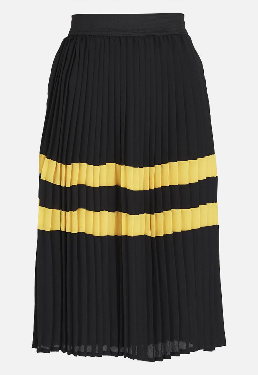 STYLE REPUBLIC - Pleated Midi Skirt Black